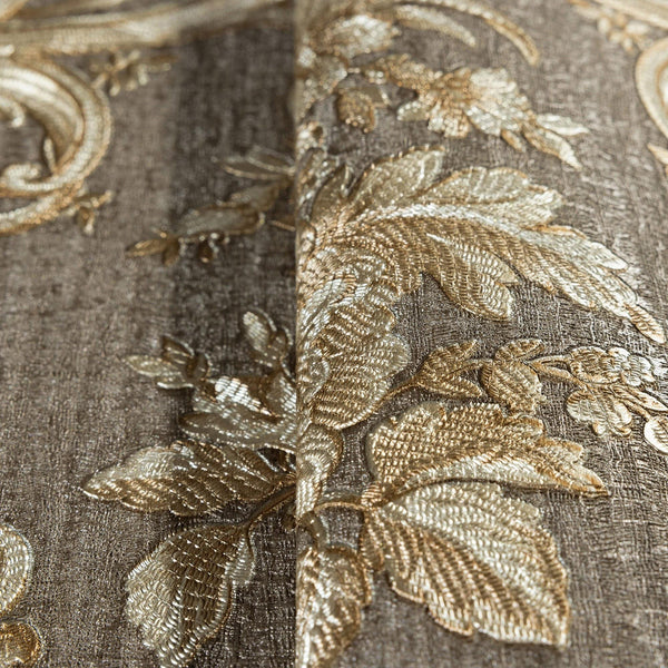 Luxury Brown Damask Textured 3D Embossed Wallpaper, Glam Non-Woven Wall Covering, 41.7"W x 398"H, Washable Removable for Livi
