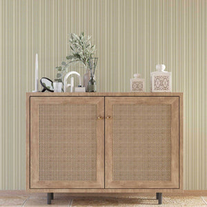 Luxury Beige Striped Stripe Textured Wallpaper, Traditional Non-Woven Wall Covering, 41.7"W x 398"H, Washable Removable for L