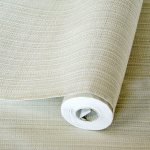 Luxury Beige Striped Stripe Textured Wallpaper, Traditional Non-Woven Wall Covering, 41.7"W x 398"H, Washable Removable for L