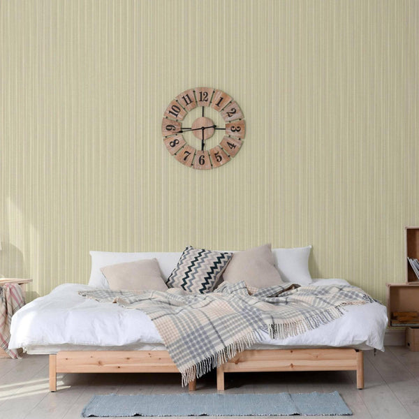 Luxury Beige Striped Stripe Textured Wallpaper, Traditional Non-Woven Wall Covering, 41.7"W x 398"H, Washable Removable for L