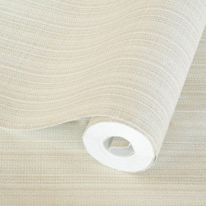 Luxury Beige Striped Stripe Textured Wallpaper, Victorian Non-Woven Wall Covering, 41.7"W x 398"H, Washable Removable for Liv