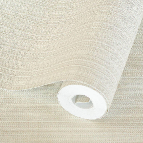 Luxury Beige Striped Stripe Textured Wallpaper, Victorian Non-Woven Wall Covering, 41.7"W x 398"H, Washable Removable for Liv