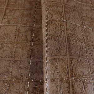 Luxury Brown Geometric Textured Wallpaper, Premium Non-Woven Wall Covering, 41.7"W x 398"H, Washable Removable for Living Roo