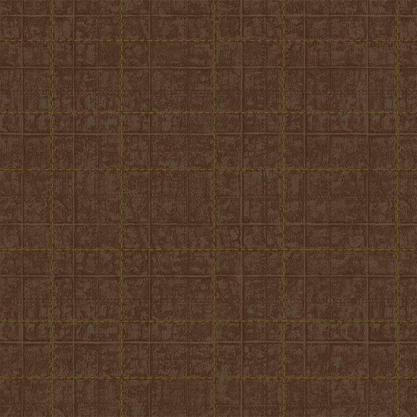 Luxury Brown Geometric Textured Wallpaper, Premium Non-Woven Wall Covering, 41.7"W x 398"H, Washable Removable for Living Roo