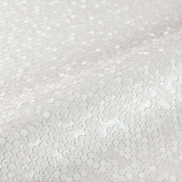 Luxury White Textured Embossed 3D Embossed Wallpaper, Premium Non-Woven Wall Covering, 41.7"W x 398"H, Washable Removable for