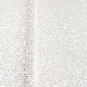 Luxury White Textured Embossed 3D Embossed Wallpaper, Premium Non-Woven Wall Covering, 41.7"W x 398"H, Washable Removable for