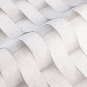 Luxury Ivory Geometric Textured Wallpaper, Premium Non-Woven Wall Covering, 41.7"W x 398"H, Washable Removable for Living Roo
