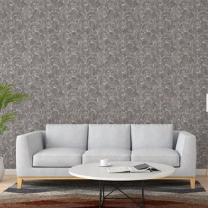 Luxury Ivory Abstract Paisley Textured Wallpaper, Boho Non-Woven Wall Covering, 41.7"W x 398"H, Washable Removable for Living