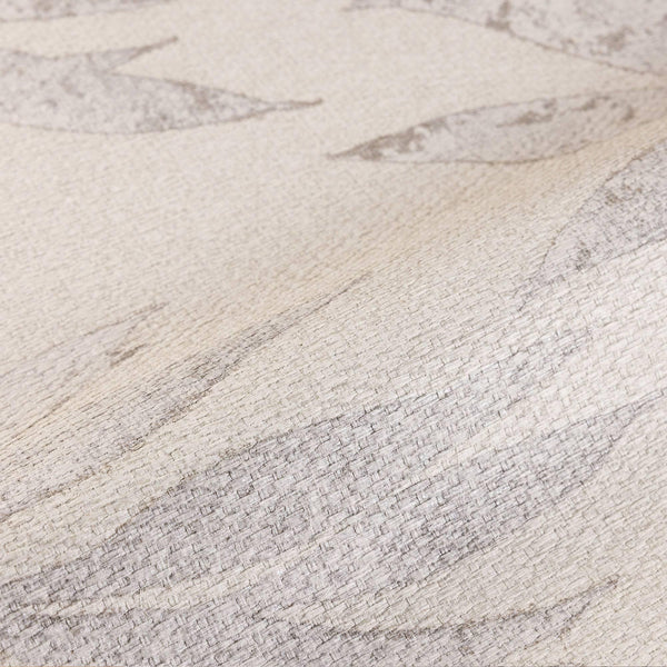 Luxury Gray Leaves Tropical Textured Wallpaper, Farmhouse Non-Woven Wall Covering, 41.7"W x 398"H, Washable Removable for Liv
