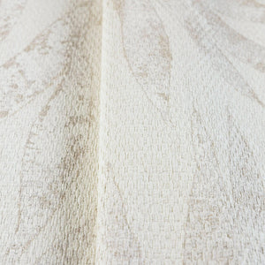 Luxury White Leaves Tropical Textured Wallpaper, Premium Non-Woven Wall Covering, 41.7"W x 398"H, Washable Removable for Livi