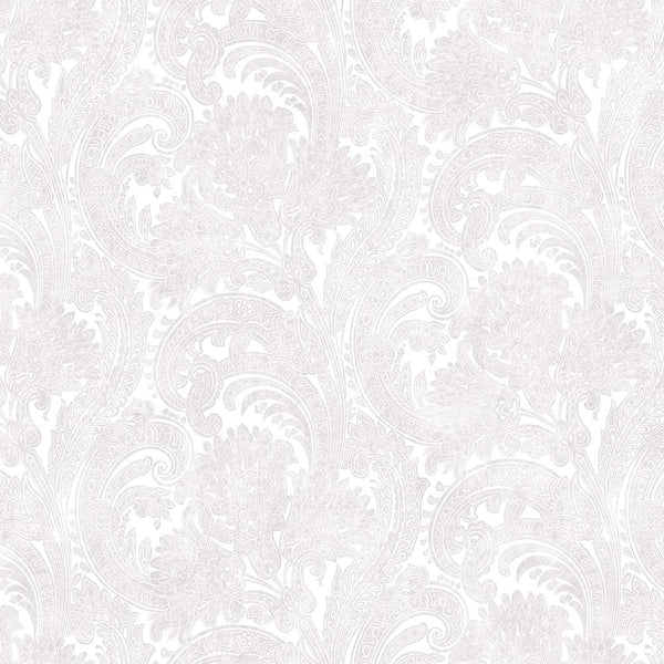 Luxury Purple Abstract Paisley Textured Wallpaper, Traditional Non-Woven Wall Covering, 41.7"W x 398"H, Washable Removable fo