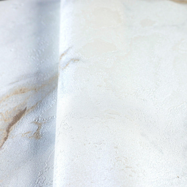 Luxury Brown Marble Stone 3D Embossed Wallpaper, Boho Non-Woven Wall Covering, 41.7"W x 614"H, Washable Removable for Living 