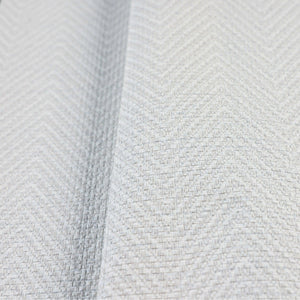 Luxury White Chevron Fabric Textured Wallpaper, Modern Non-Woven Wall Covering, 41.7"W x 614"H, Washable Removable for Living