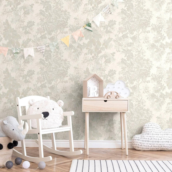 Luxury White Floral Leaves 3D Embossed Wallpaper, Contemporary Non-Woven Wall Covering, 41.7"W x 614"H, Washable Removable fo