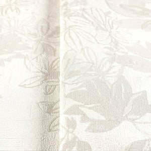 Luxury White Floral Leaves 3D Embossed Wallpaper, Contemporary Non-Woven Wall Covering, 41.7"W x 614"H, Washable Removable fo