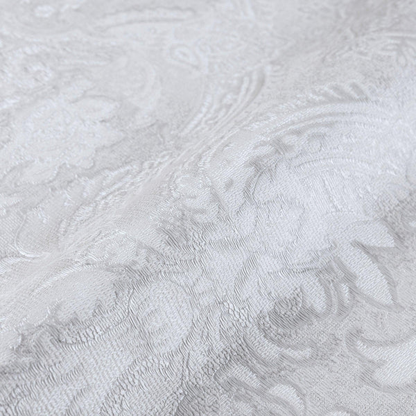Luxury Gray Damask Textured 3D Embossed Wallpaper, Mediterranean Non-Woven Wall Covering, 41.7"W x 614"H, Washable Removable 