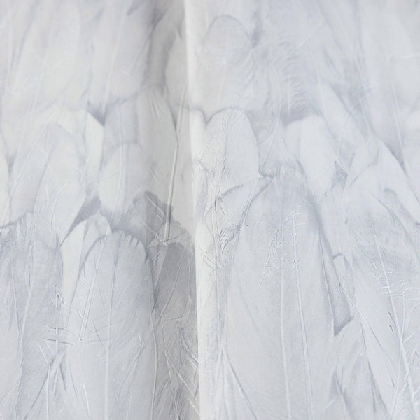 Luxury White Bird Birds 3D Embossed Wallpaper, Traditional Non-Woven Wall Covering, 41.7"W x 614"H, Washable Removable for Li