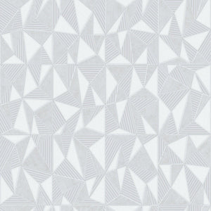 Luxury Ivory Geometric Abstract 3D Embossed Wallpaper, Boho Non-Woven Wall Covering, 41.7"W x 614"H, Washable Removable for L