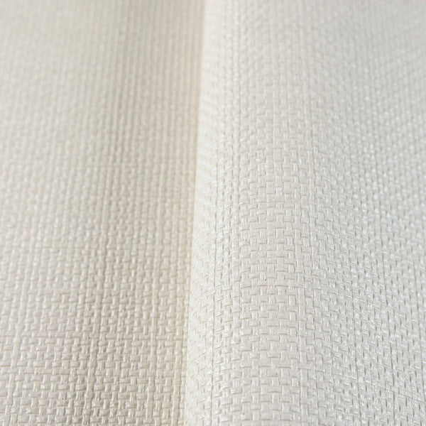 Luxury White Fabric Textured Wallpaper, Coastal Non-Woven Wall Covering, 41.7"W x 614"H, Washable Removable for Living Room B