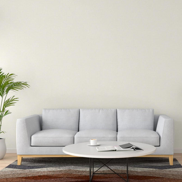 Luxury White Fabric Textured Wallpaper, Coastal Non-Woven Wall Covering, 41.7"W x 614"H, Washable Removable for Living Room B