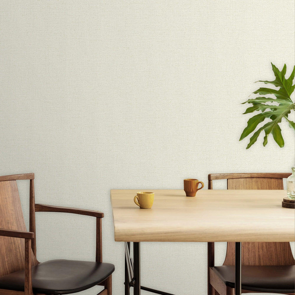 Luxury White Textured Wallpaper, Coastal Non-Woven Wall Covering, 41.7"W x 614"H, Washable Removable for Living Room Bedroom 
