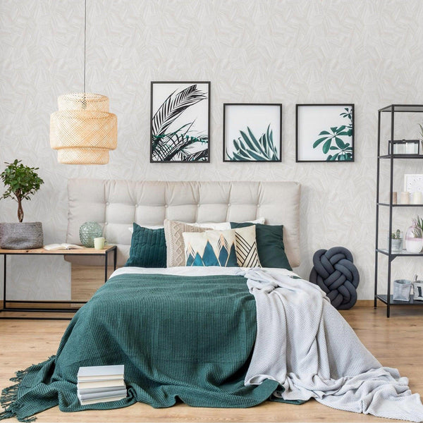 Luxury Gray Geometric Embossed 3D Embossed Wallpaper, Traditional Non-Woven Wall Covering, 41.7"W x 398"H, Washable Removable
