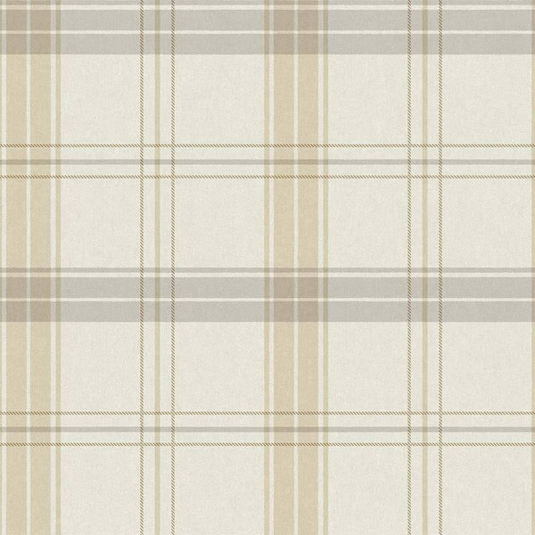 Luxury White Plaid Textured Wallpaper, Farmhouse Non-Woven Wall Covering, 41.7"W x 614"H, Washable Removable for Living Room 