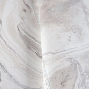 Luxury White Marble Striped Wallpaper, Coastal Non-Woven Wall Covering, 41.7"W x 398"H, Washable Removable for Living Room Be