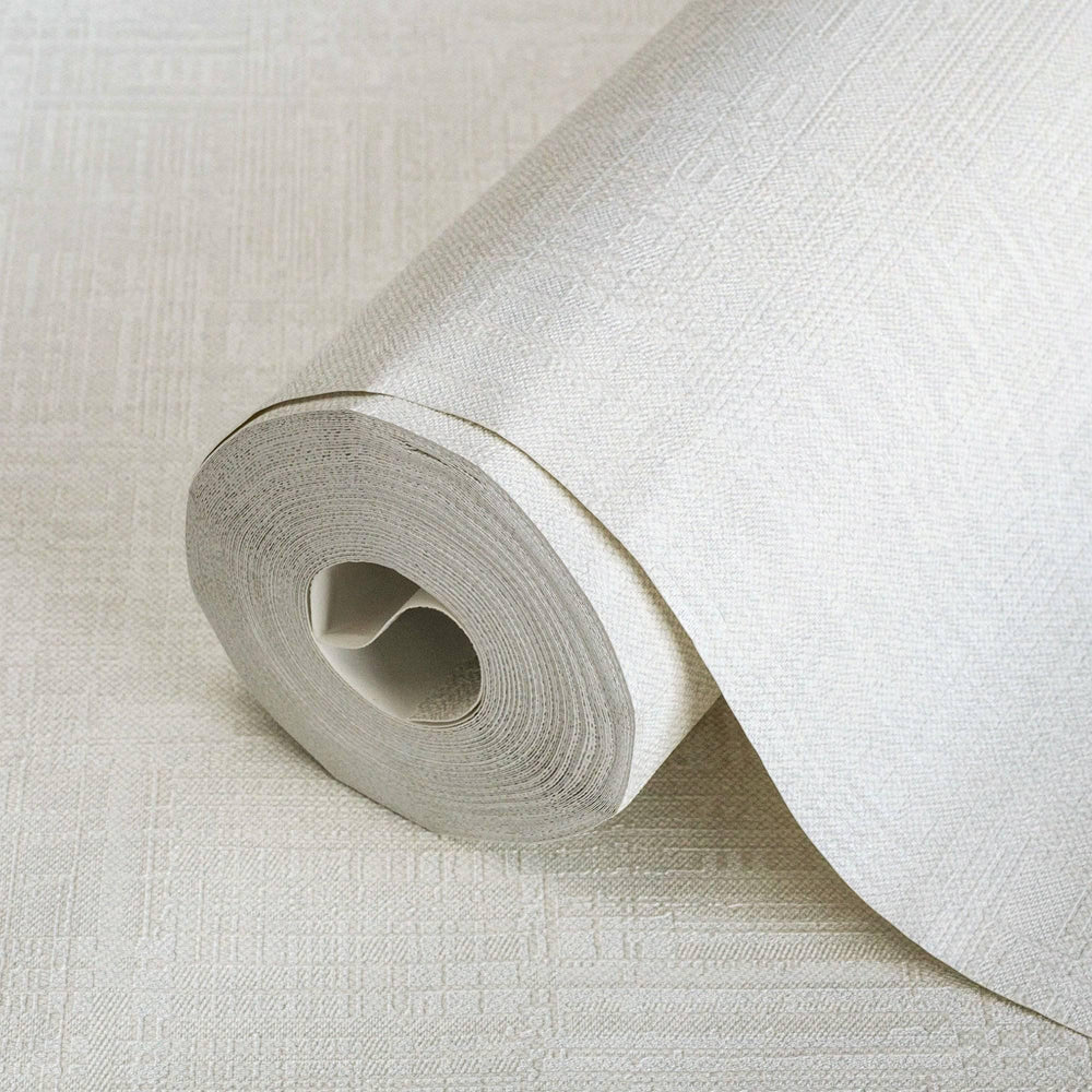 Luxury White Abstract Geometric 3D Embossed Wallpaper, Contemporary Non-Woven Wall Covering, 41.7"W x 614"H, Washable Removab
