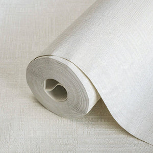 Luxury White Abstract Geometric 3D Embossed Wallpaper, Contemporary Non-Woven Wall Covering, 41.7"W x 614"H, Washable Removab