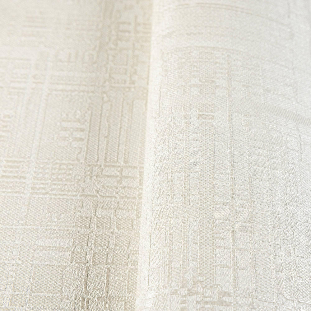 Luxury White Abstract Geometric 3D Embossed Wallpaper, Contemporary Non-Woven Wall Covering, 41.7"W x 614"H, Washable Removab