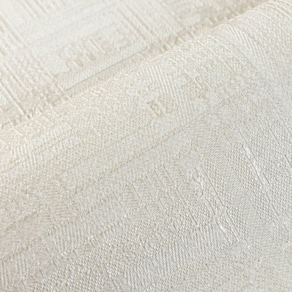 Luxury White Abstract Geometric 3D Embossed Wallpaper, Contemporary Non-Woven Wall Covering, 41.7"W x 614"H, Washable Removab