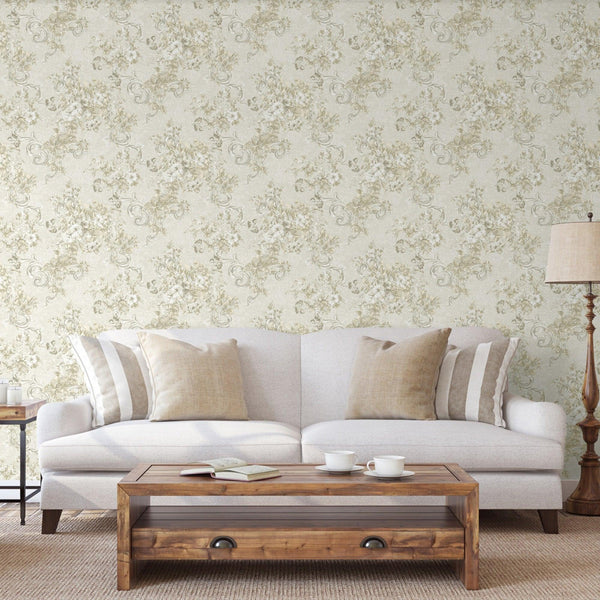 Luxury Ivory Textured Embossed 3D Embossed Wallpaper, Modern Non-Woven Wall Covering, 41.7"W x 398"H, Washable Removable for 