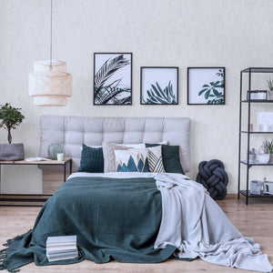 Luxury Silver Abstract Embossed 3D Embossed Wallpaper, Country Non-Woven Wall Covering, 41.7"W x 398"H, Washable Removable fo