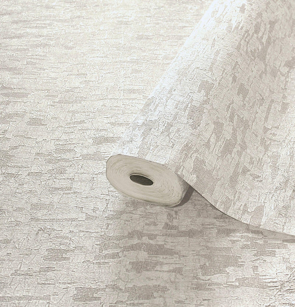 Luxury White Textured Embossed 3D Embossed Wallpaper, Boho Non-Woven Wall Covering, 41.7"W x 614"H, Washable Removable for Li