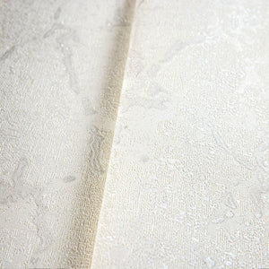 Luxury White Abstract Textured Wallpaper, Boho Non-Woven Wall Covering, 41.7"W x 398"H, Washable Removable for Living Room Be