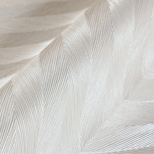 Luxury White Chevron Geometric Wallpaper, Glam Non-Woven Wall Covering, 41.7"W x 398"H, Washable Removable for Living Room Be