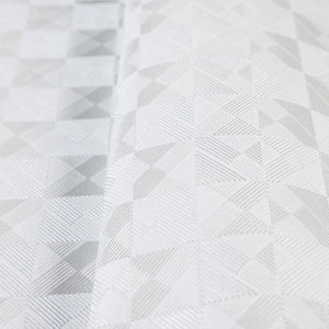 Luxury White Checkered Geometric 3D Embossed Wallpaper, Contemporary Non-Woven Wall Covering, 41.7"W x 614"H, Washable Remova