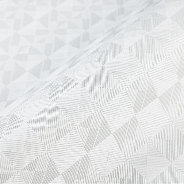 Luxury White Checkered Geometric 3D Embossed Wallpaper, Contemporary Non-Woven Wall Covering, 41.7"W x 614"H, Washable Remova