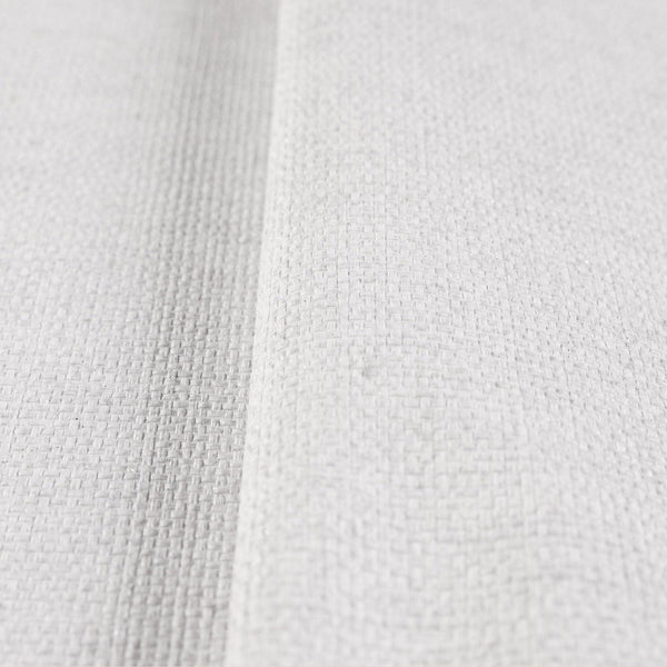 Luxury White Fabric Textured Wallpaper, Boho Non-Woven Wall Covering, 41.7"W x 398"H, Washable Removable for Living Room Bedr
