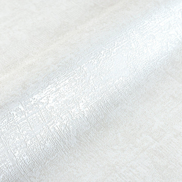 Luxury White Distressed Textured 3D Embossed Wallpaper, Boho Non-Woven Wall Covering, 41.7"W x 614"H, Washable Removable for 