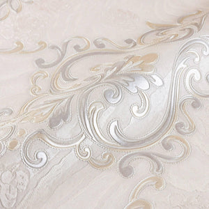 Luxury Beige Textured Embossed 3D Embossed Wallpaper, Premium Non-Woven Wall Covering, 41.7"W x 398"H, Washable Removable for