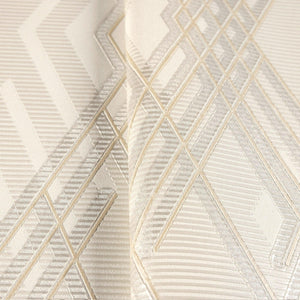 Luxury Gold Argyle Geometric 3D Embossed Wallpaper, Contemporary Non-Woven Wall Covering, 41.7"W x 398"H, Washable Removable 