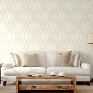 Luxury Gold Argyle Geometric 3D Embossed Wallpaper, Contemporary Non-Woven Wall Covering, 41.7"W x 398"H, Washable Removable 