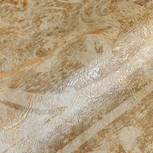 Luxury Brown Damask Abstract Textured Wallpaper, Mediterranean Non-Woven Wall Covering, 41.7"W x 398"H, Washable Removable fo